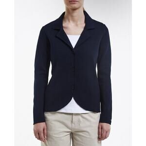 Holbrook Sweden Pernilla Blue Casual Blazer Jacket Elbow Patch Size Medium